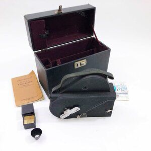 Vintage Cine Kodak Model E 16mm Movie Camera With Case & Book